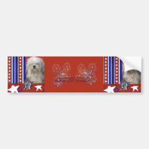 July 4th Firecracker - Lowchen Bumper Stickers