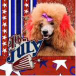 July 4th Firecracker - Poodle - Red photo sculptures