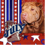 July 4th Firecracker - Shar Pei - Lucky photo sculptures