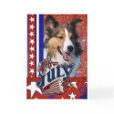 July 4th Firecracker Sheltie cards