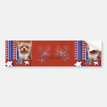 July 4th Firecracker - Yorkshire Terrier Bumper Stickers