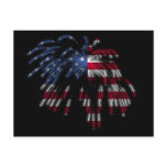 July 4th Fireworks & the American Flag in Lights postcards