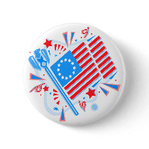 July 4th Flag Button