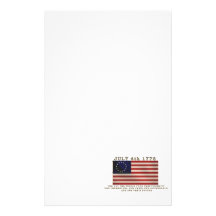July 4th Flag Stationery Design