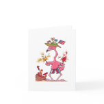 July 4th Flamingo Fireworks notecard