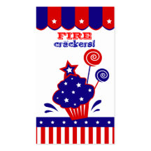 July 4th Independence Day Firecrackers Business Card Templates