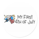 July 4th My First 4th Of July Stickers