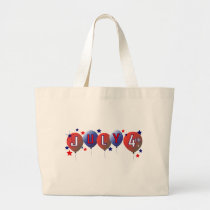 July 4th Party Balloons canvas Tote Bag bags