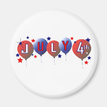 July 4th Party Balloons Magnet magnets