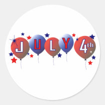 July 4th Party Balloons Sticker stickers