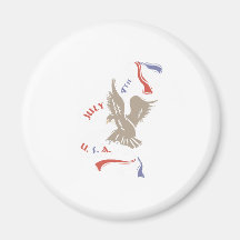 July 4th USA Refrigerator Magnet