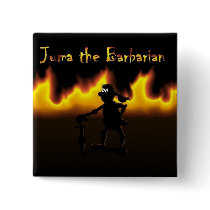 Juma the Barbarian button, square