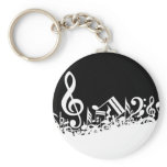 Jumble of Musical Symbols Keychain