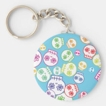 Jumble of Sugar Skulls Key Chain