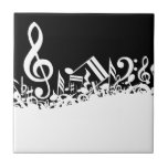 Jumbled Musical Notes Ceramic Tiles