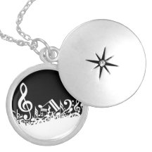 Jumbled Musical Notes Necklace