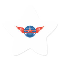 Jumbo Jet Plane Front Wings Globe