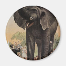 Jumbo The Giant Elephant Retro Theatre Refrigerator Magnet