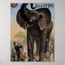 Jumbo The Giant Elephant Retro Theatre Poster