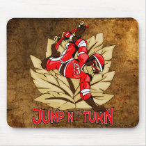 Jump and Turn Skateboard Monkey Mouse Pads