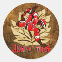 Jump and Turn Skateboard Monkey Stickers