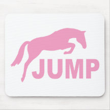 JUMP with Jumping Horse (pink) Mouse Mat