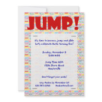 Jump Words Invitation