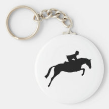 Jumper Horse Silhouette Key Chains