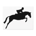 Jumper Horse Silhouette postcards