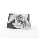 Jumper Horses Drawing by Kelli Swan Greeting Cards