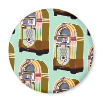 Jumpin Jukebox Pattern Refrigerator Magnets