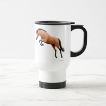 Jumping Bay Horse Travel Mug