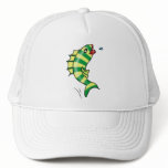 Jumping Cartoon Fish T-shirt hats
