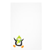 Jumping Cartoon Penguin Stationery