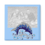 jumping dolphin template magnet