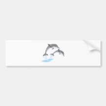 Jumping dolphins bumper stickers