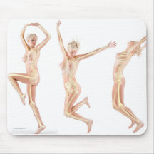 Jumping female mouse pads