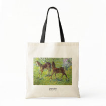 Jumping Foals By Marc Franz Canvas Bag