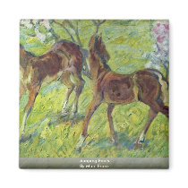 Jumping Foals By Marc Franz Refrigerator Magnet