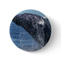 Jumping Humpback Whale Button