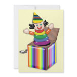 Jumping Jack in the Box invitations