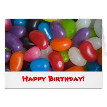 Jumping Jelly Beans Greeting Card
