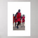 JUMPING MASAI WARRIOR IN KENYA posters