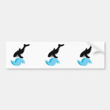 jumping orca bumper sticker