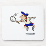 Jumping Tennis Kid Mousepads