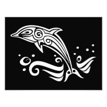 Jumping Tribal Dolphin Photo Art
