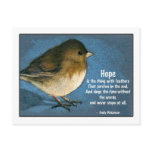 JUNCO BIRD WITH SAYING POSTCARD