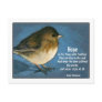 JUNCO BIRD WITH SAYING POSTCARD
