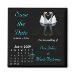 June 2009 Save the Date, Wedding Announcement magnets