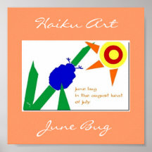 June Bug Haiku Art Print
